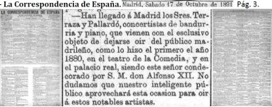 La Correspondencia de EspaÃ±a 17 Octubre 1891.jpg